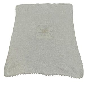 Barefoot Dreams White Cuddle Laugh Grow Dream Baby Blanket Security Lovey  24x29